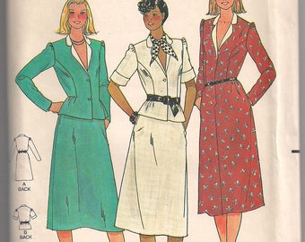 Butterick 6726 1980 suit/dress pattern, size 12