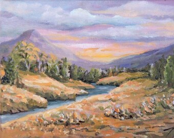 Springtime in the Valley 5 x 7 Framed Oil Painting