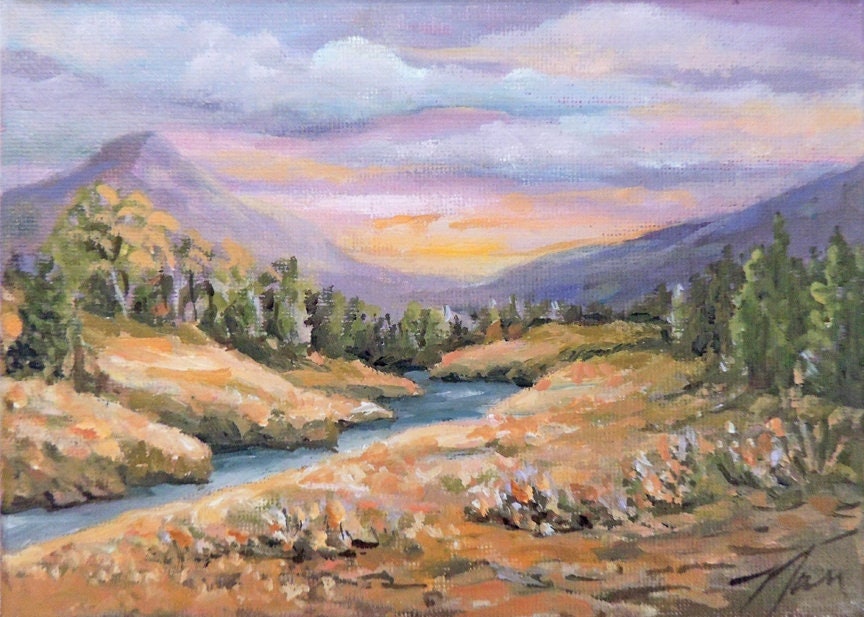 Springtime in the Valley 5 X 7 Framed Oil Painting - Etsy
