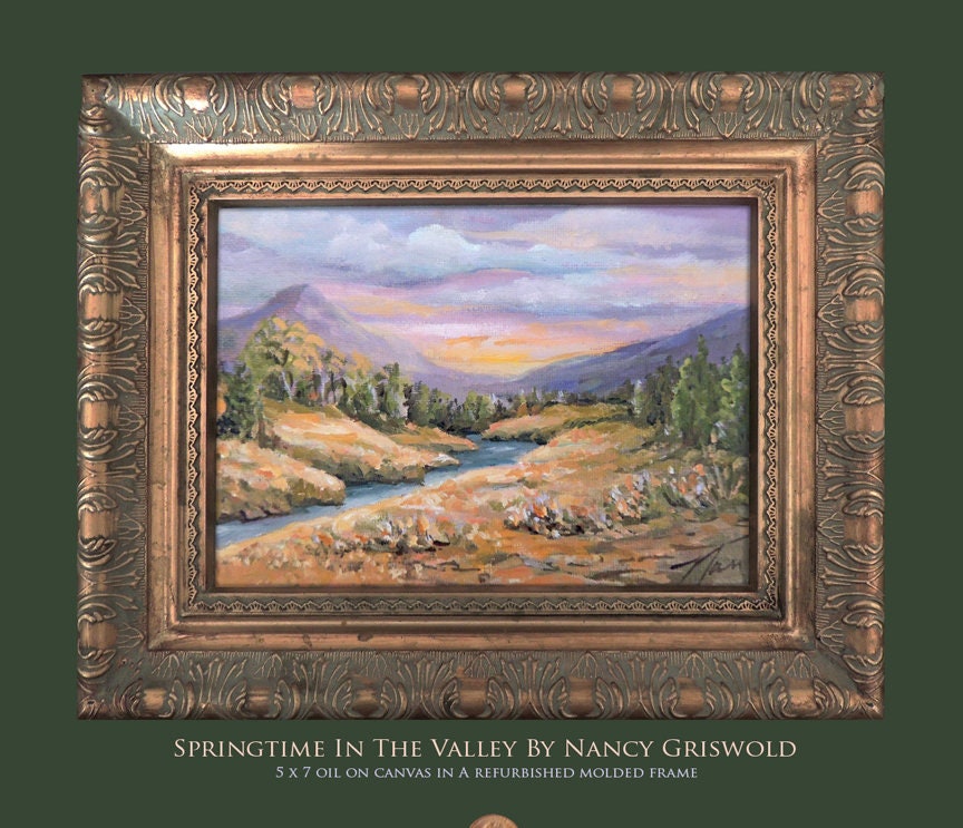 Springtime in the Valley 5 X 7 Framed Oil Painting - Etsy