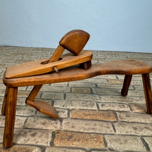 Dollhouse Miniature ~ Artisan Handmade Sir Thomas Thumb Vintage Shaving Horse Woodworking Tool