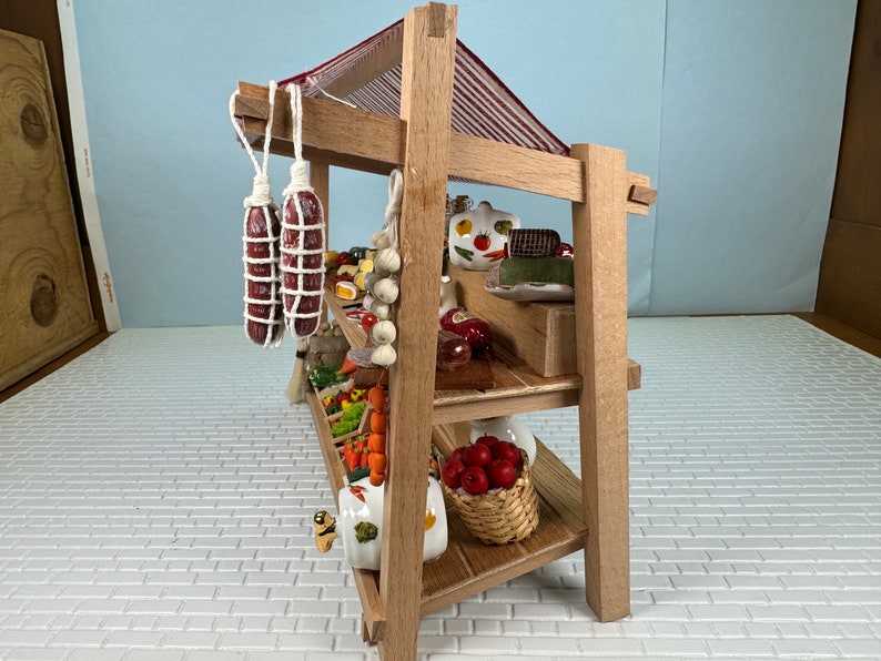 Dollhouse Miniature ~ Decorated Farmers Market Display Reutter ...