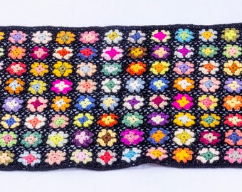 Dollhouse Miniature ~ 96 Wonderful Squares in Granny Blanket - Good for 1&quot; and 1/2&quot; Scale
