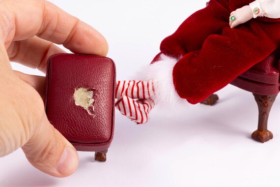 Dollhouse Miniature ~ Mr. & Mrs. Santa Claus Pair - Fern Vasi - Etsy