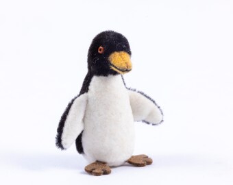 Dollhouse Miniature ~ Handmade Stuffed Animal Toy Penguin - From Ursula Sauerberg Estate