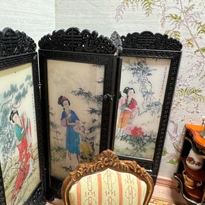 Dollhouse Miniature East Meets West Handmade Decorated Asian Style