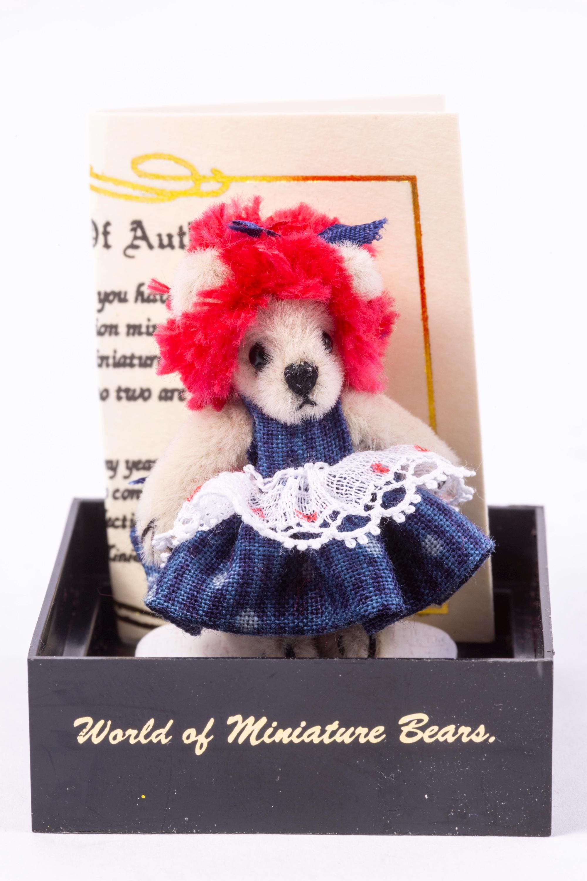 Dollhouse Miniature ~ World of Miniature Bears Raggedy Ann Teddy