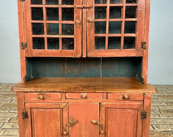 Dollhouse Miniature ~ Artisan Barbara Vajnar -Bubba&#39;s Handmade Signed Kitchen Cabinet/Cupboard