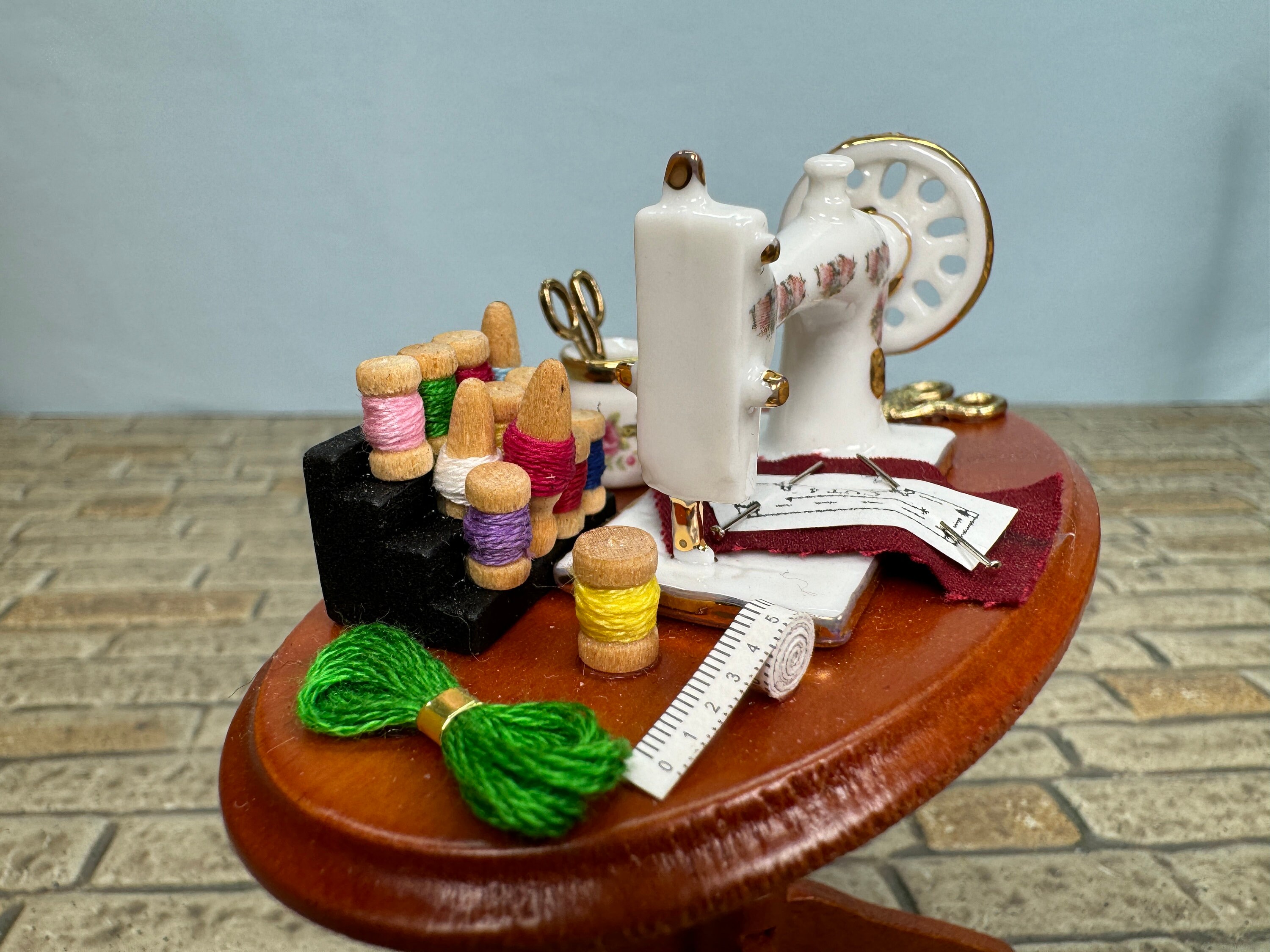 Bambole Casa Tavolo Con Tè Vassoio & Torta Reutter Miniatura