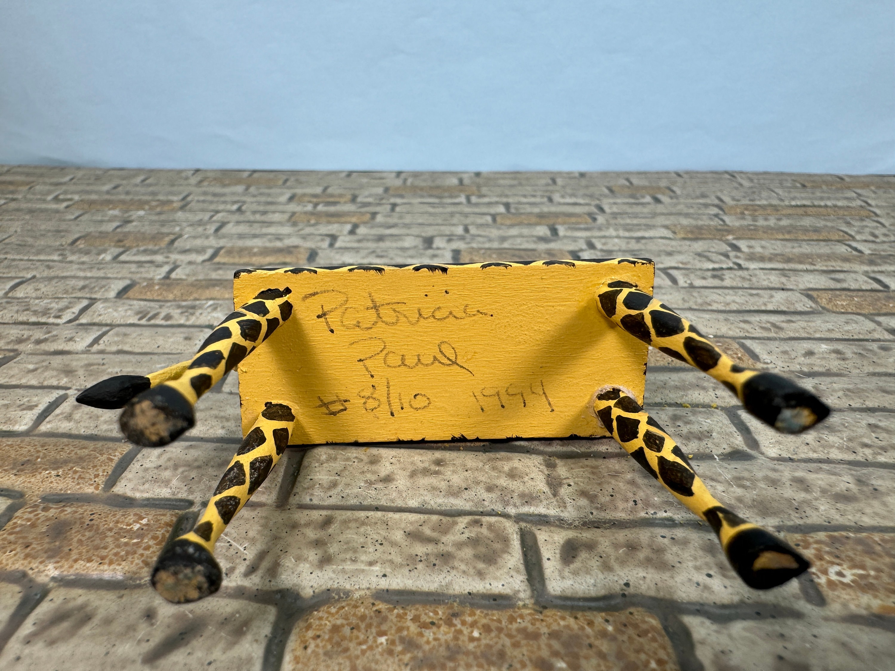 Miniatura Quadro Fatto A Mano Con Giraffa Per Casa Delle Bambole In Scala 1:12