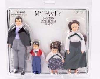 Dollhouse Miniature ~ Victorian Doll Family of 4