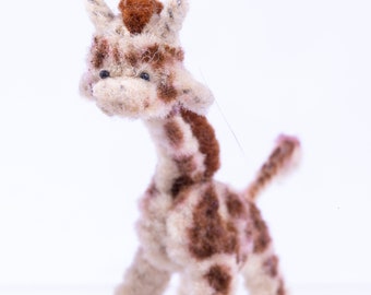 Dollhouse Miniature ~ Handmade Pipe Cleaner Giraffe Doll - From Ursula Sauerberg Estate