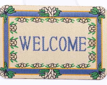 Dollhouse Miniature ~ Vintage Concord Welcome Mat Rug W303
