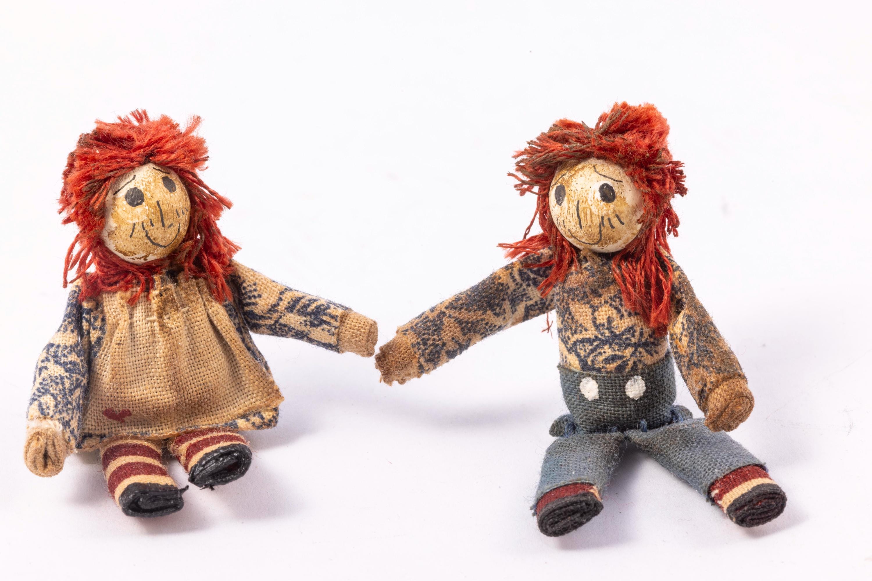 1:12 Miniature Raggedy Ann and Andy