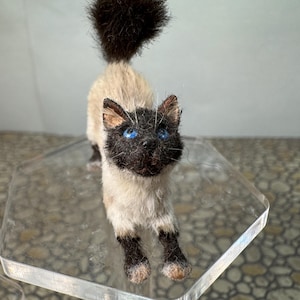 Dollhouse Miniature ~  Artisan Handmade OOAK Cat Stretching