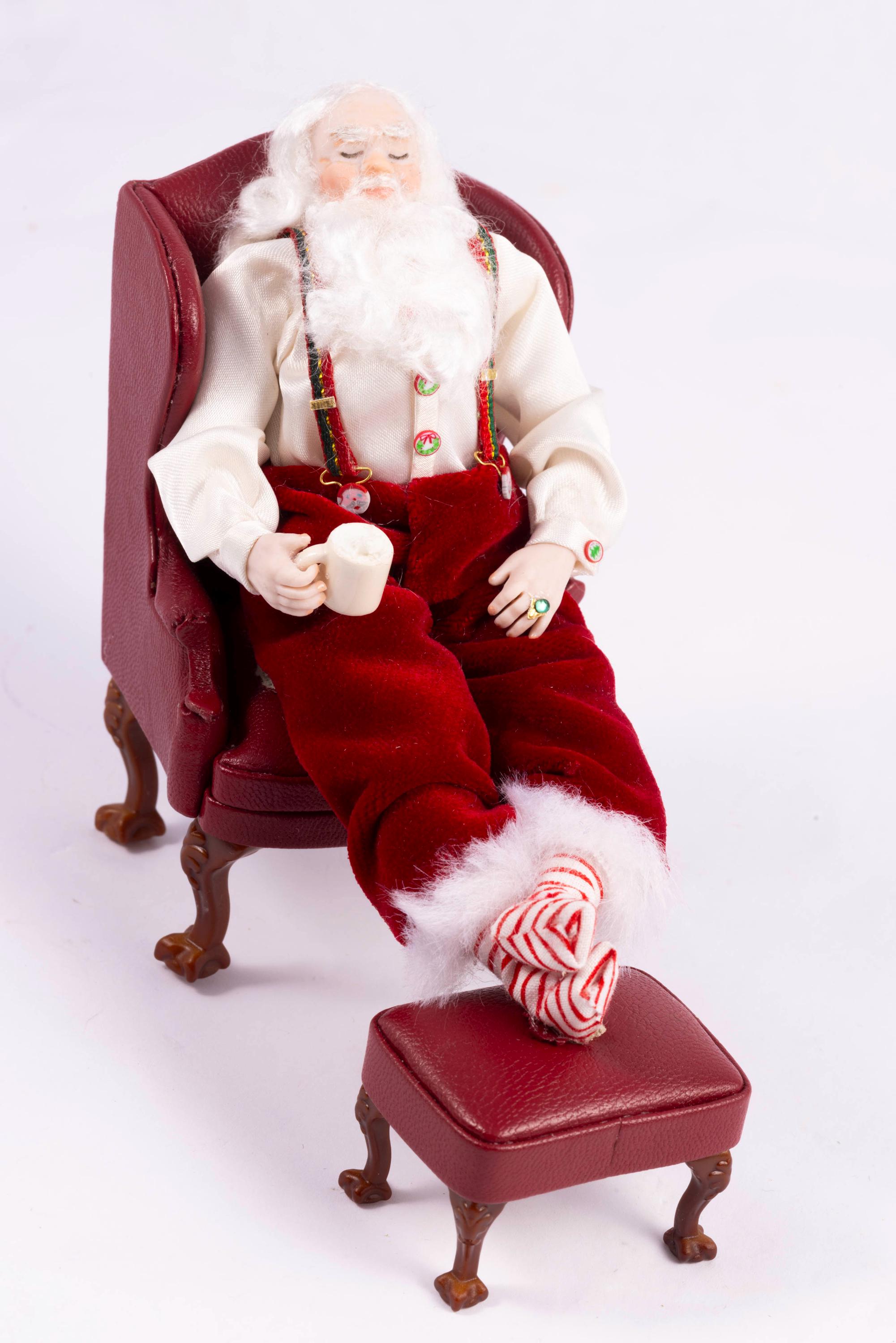 Dollhouse Miniature ~ Mr. & Mrs. Santa Claus Pair - Fern Vasi - Etsy