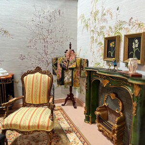 Dollhouse Miniature East Meets West Handmade Decorated Asian Style