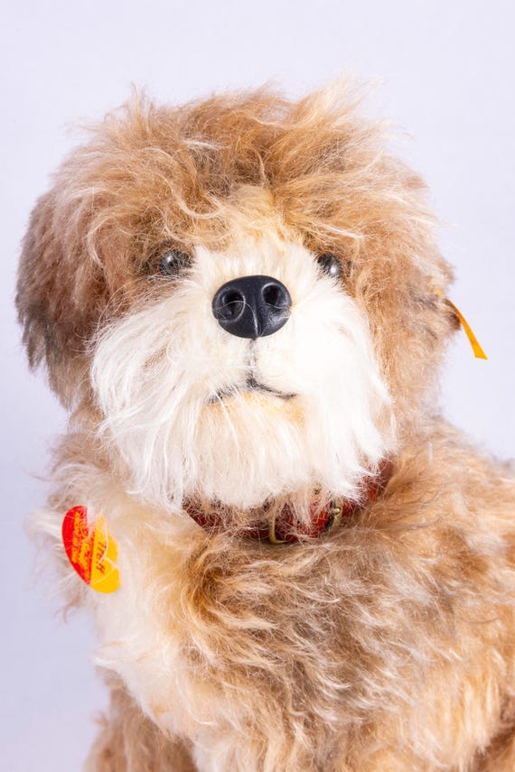 Doll Scale ~ Steiff Treff Skye Terrier Plush Furry Pet Dog Artisan