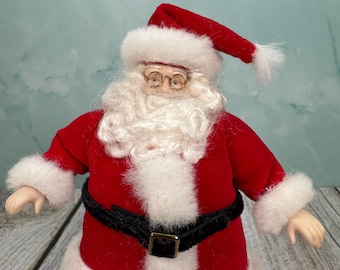 Dollhouse Miniature ~ Artisan Handmade Porcelain Christmas Santa