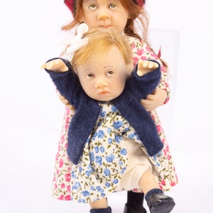 Dollhouse Miniature ~ Hand Sculpted Catherine Muniere Little Girl