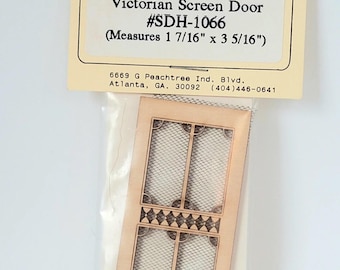 Dollhouse Miniature ~ 1:24 Scale, Laser Tech Ornate Victorian Screen Door #SDH-1066