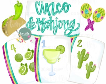 Cinco de Mahjong Tee Designs Mahjong and Margaritas Cinco de Mayo Cinco de Mayo Mahjong Fiesta