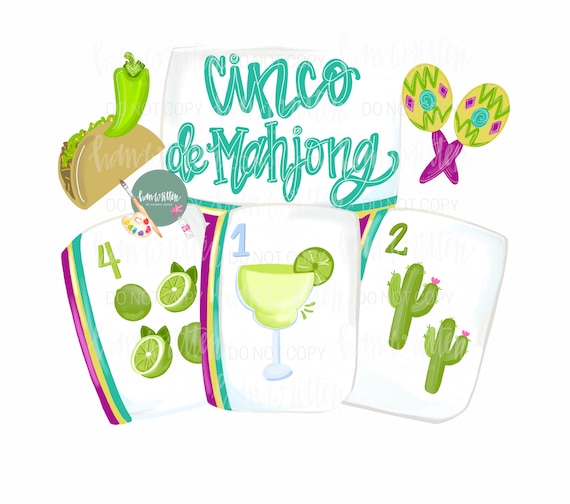 Cinco de Mahjong Tee Designs Mahjong and Margaritas Cinco de Mayo Cinco de Mayo Mahjong Fiesta