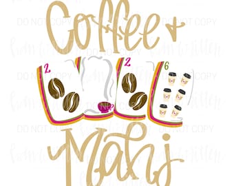 Coffee Beans and Espresso Mahjong Tiles Crack Bam Dot Cute Mahjong png Bird Bam Mahj Coffee Shop Themed Coffee and Mahjong