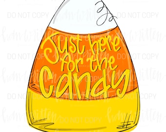 Halloween png Digital Hand Drawn | Candy Corn Sublimation Fall Cute Tee Design | Spooky Girls Fall Tee Design Spooky Trick or Treat