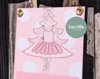 Adorno de ballet Adorno de baile personalizado Adorno navideño para niña Árbol rosa