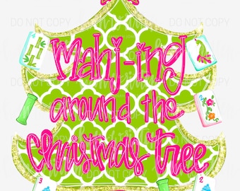 Mahjong Tiles Weihnachtsdesign Dot Crack Bam Niedliches Mahjong png Mahj Grafik-T-Stück Hand gezeichnetes Mahjong Weihnachten Mahjj
