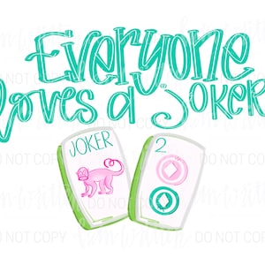 Mahjong Clipart Mahjong American Mahjong Tiles Joker Tee Design Mahj with Mah Girls