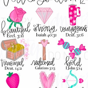 Gott sagt, ich bin | Gott sagt, ich bin Mädchen-Entwurf | Valentinstag Design für Kinder | süßes Herz als png