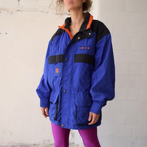 Blue SAIL & SKI winter jacket, winter wear, weatherproof snow suit, snowboard jacket, Winter sport jacket, Women&#39;s ski jacket, L/XL