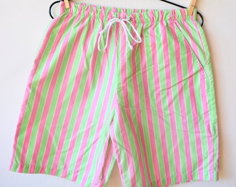 Striped summer shorts, festival fashion, jogging vintage shorts, retro shorts, sport shorts, beach shorts, XS/S (GP48)