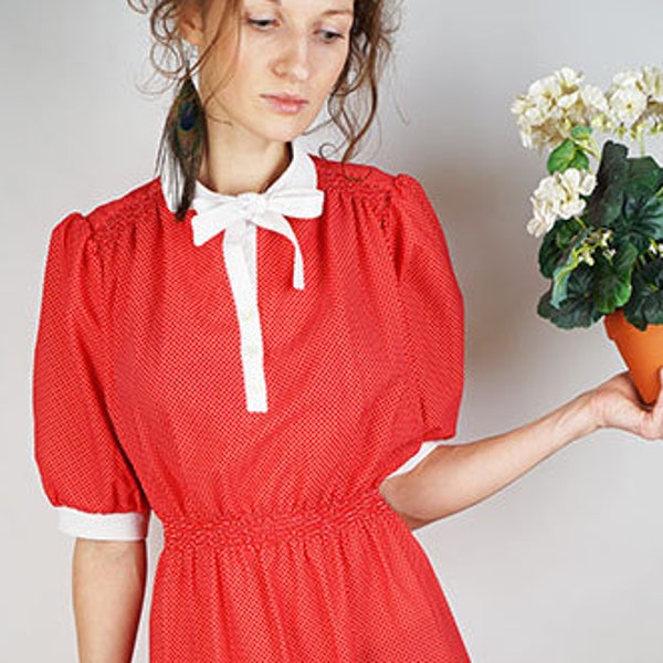 Vintage Red Polka Dot Women's Robe main image 1