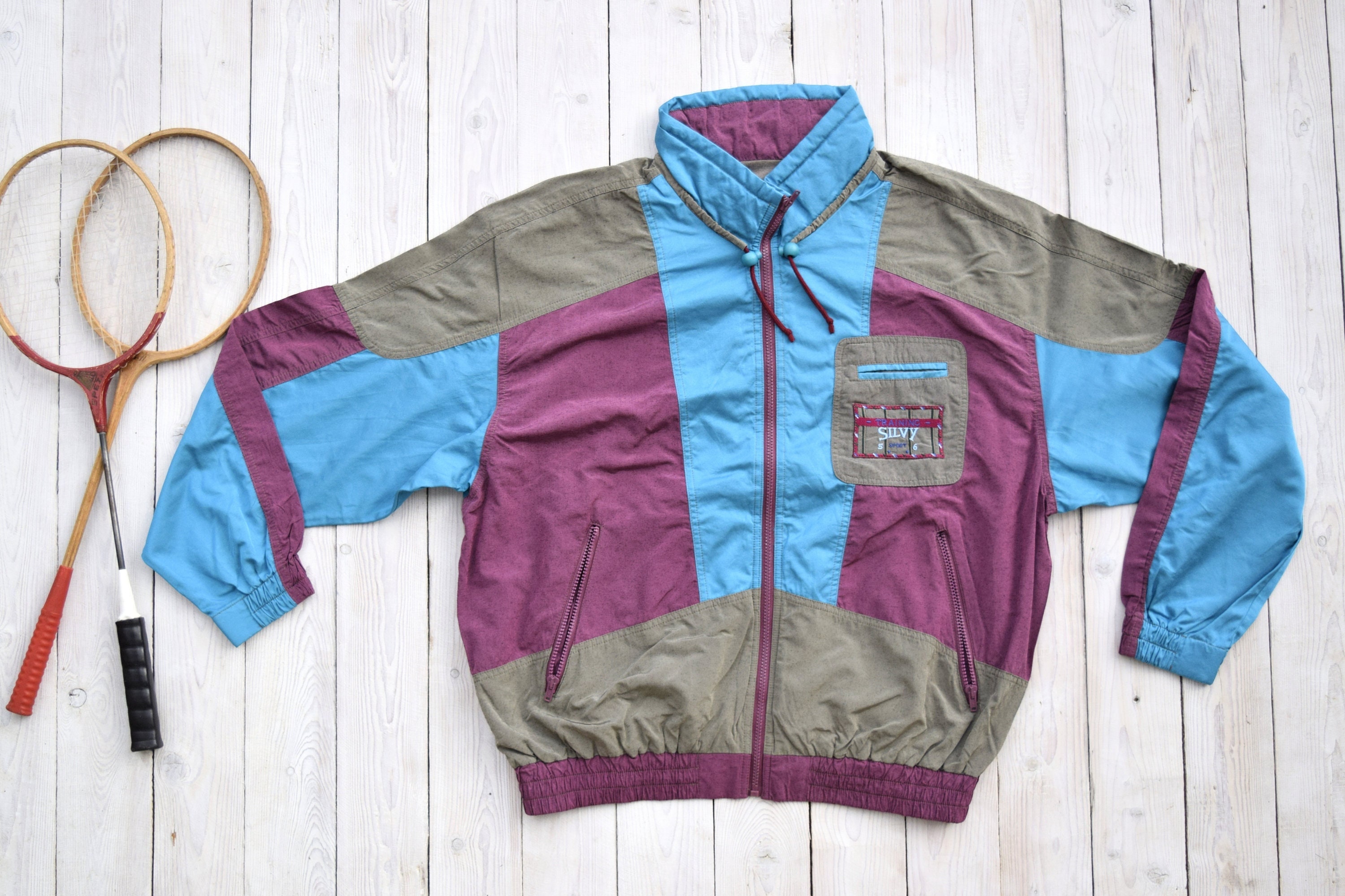 Vintage Neon 90s Windbreaker Retro 