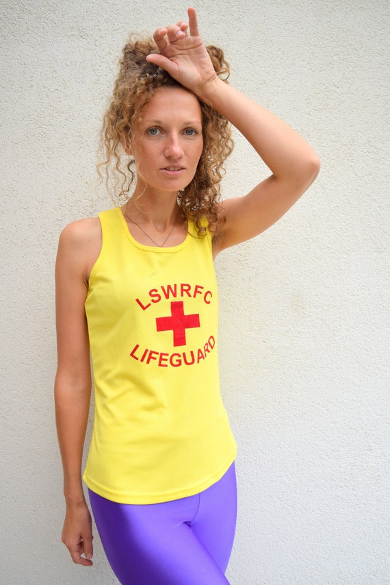 Lifeguard beach shirt, Baywatch tank top, sleevel… - image 1