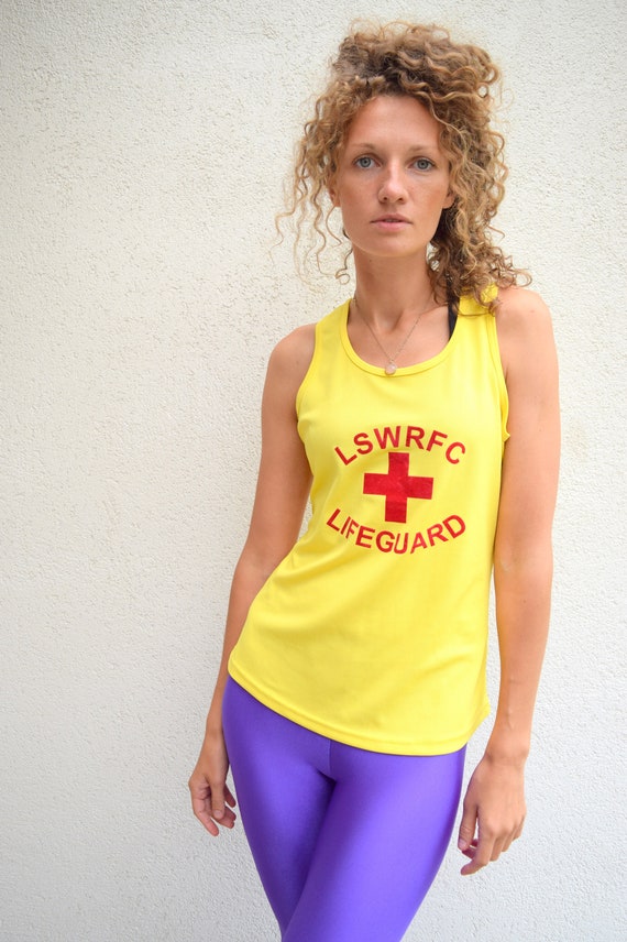 Lifeguard beach shirt, Baywatch tank top, sleevel… - image 4
