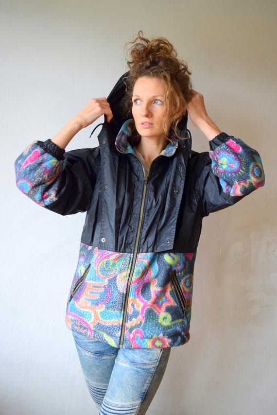 Vintage ski jacket, Women snow jacket, Colorblock… - image 4