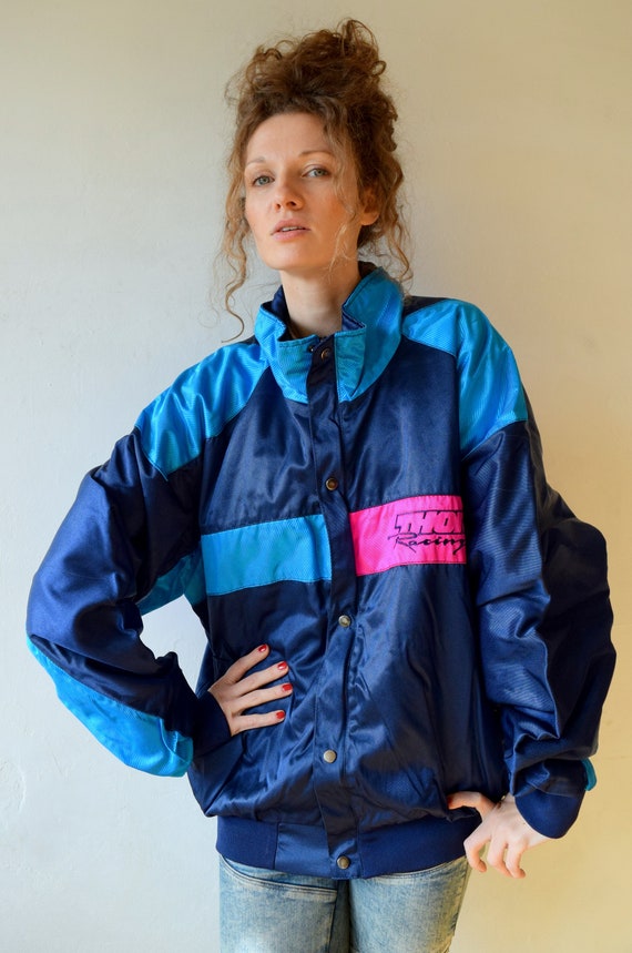 Blue winter jacket, Winter sport jacket, Vintage s