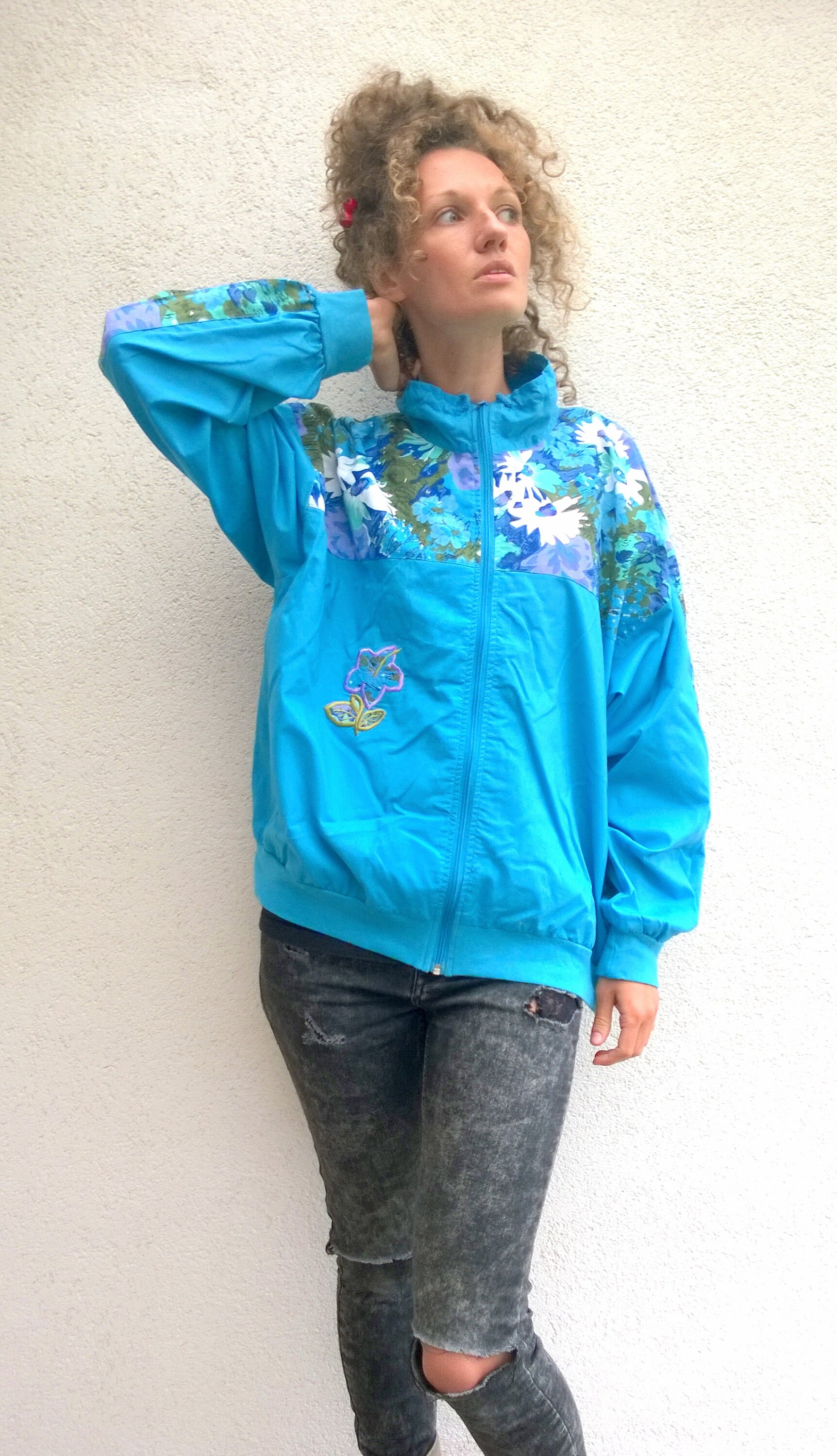 （ブランドロゴ）の人気ランキング Windbreaker, Floral Vintage Retro Outdoor Windbreaker, ブルゾン