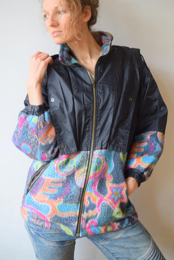 Vintage ski jacket, Women snow jacket, Colorblock… - image 7