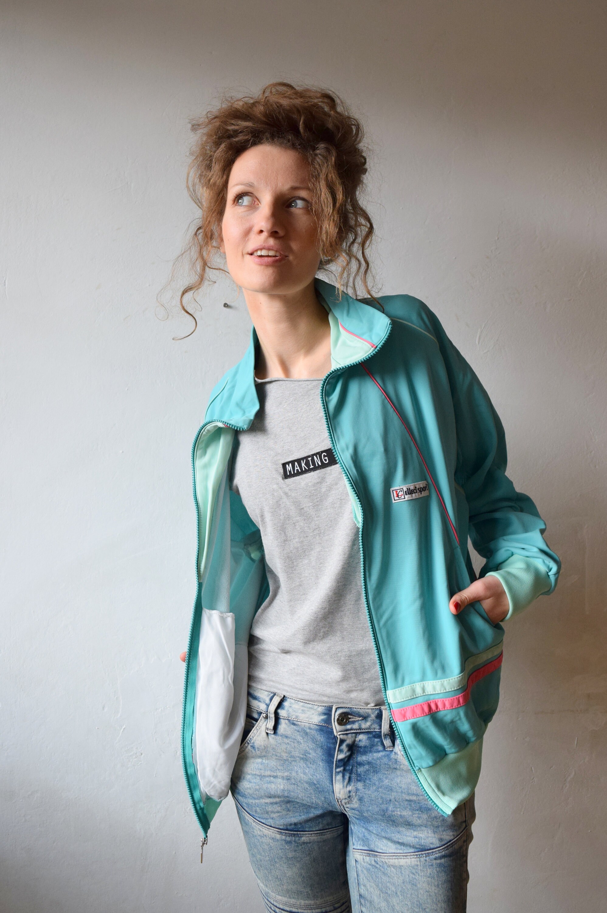 Mint Color Jacket Running Jacket Windbreaker Spring Outdoor Etsy