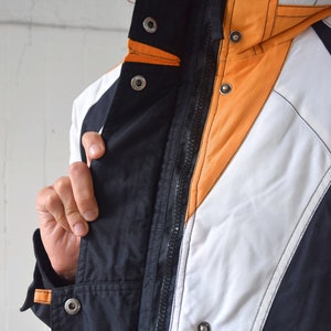 Vintage ski jacket Durable 80s winter jacket Retro ski suit Colour block jacket Winter coat Sport jacket Windbreaker Medium image 6