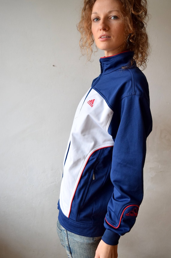 Retro Running Jacket Blue Windbreaker Women's | Etsy