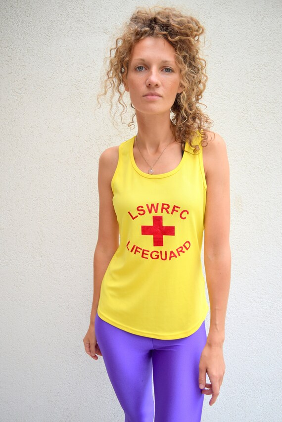 Lifeguard beach shirt, Baywatch tank top, sleevel… - image 2