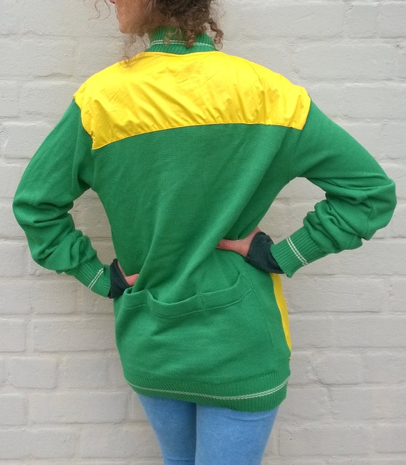 neon green running jacket