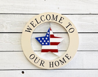 Interchangeable Wood Engraved Wreath, Decorations for All Holidays