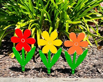 Gerbera Daisy Flowers, Wood Yard Art Garden Decoration, Gift For Her